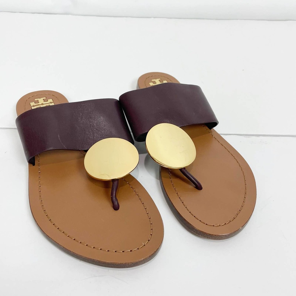 Tory Burch Brown and Gold Sandals